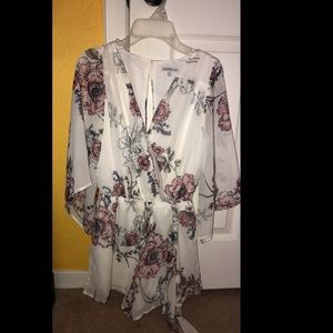White floral romper